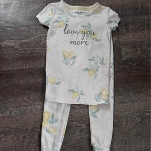 Lemon pajamas, Pajama Set, Laura Ashley Pajamas, Summer Pajamas, Toddler Pajamas